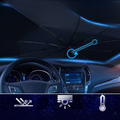 حاجب الشمس للزجاج الأمامي – حماية ضد الأشعة فوق البنفسجية والحرارة