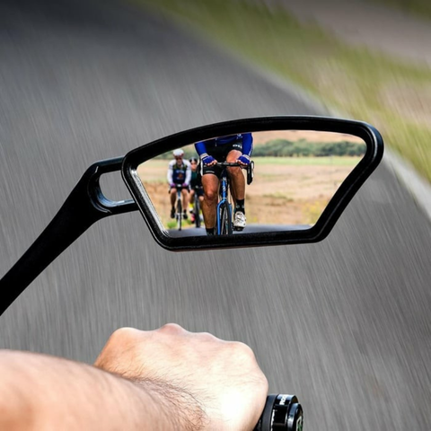 Lusterko motocyklowe i rowerowe obrotowe 360° — Ochrona i optymalna widoczność
