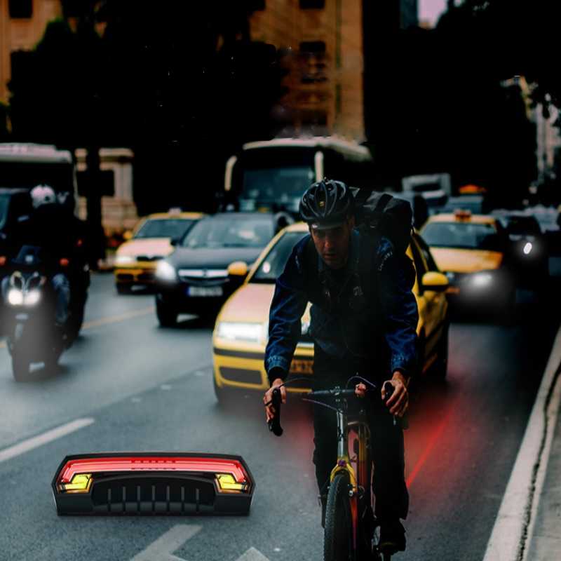مصباح خلفي للدراجة - إضاءة LED قوية ومضغوطة