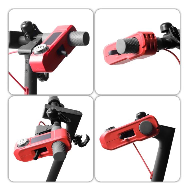 簡単に取り付けられるハンドルロック - 二輪車の安全性