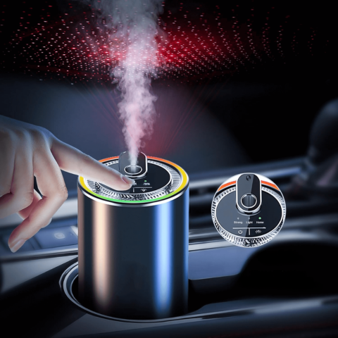 Difuzor de Aromă Luminat pentru Mașină — Purificator & Ambianță LED