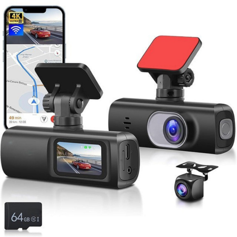 Dashcam Dobbelt Objektiv – Total Overvågning Og WiFi Forbindelse