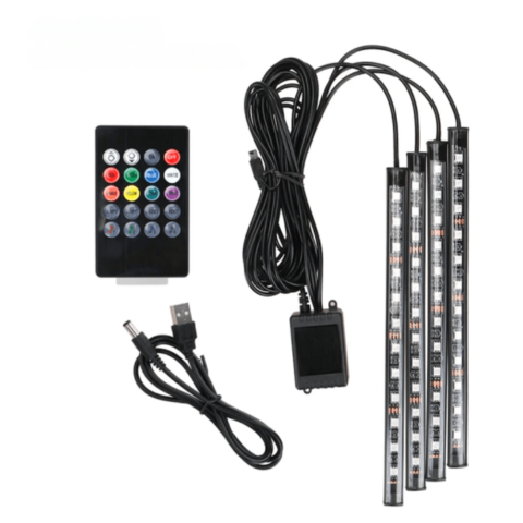 LED-strips voor auto-interieur - Afstandsbediening en eenvoudige installatie