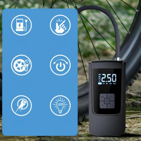 Mini Compressore d'Aria Portatile — Gonfiatore Senza Fili Intelligente