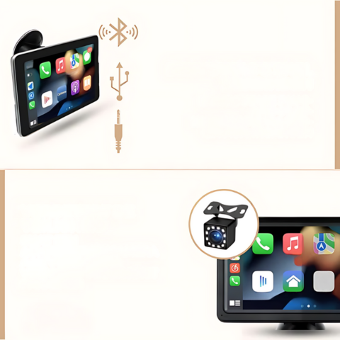 Multimedia-systeem voor in de auto - HD-scherm & draadloze CarPlay