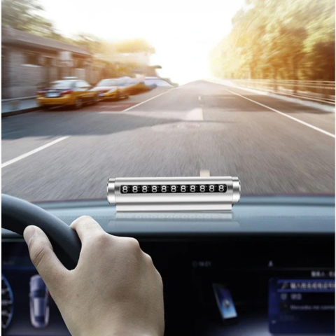 שלט חניה זמני — מספר טלפון נראה