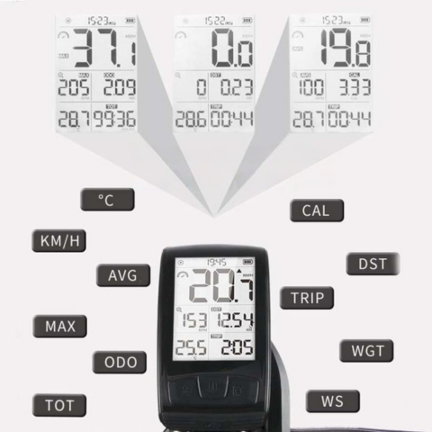 عداد الدراجات متعدد الوظائف – تركيب سهل