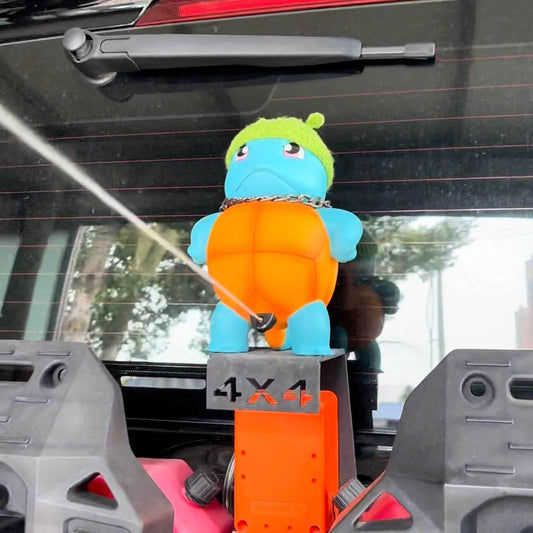 Sprühfigurine Auto — Ein Wasserstrahl, der lächelt