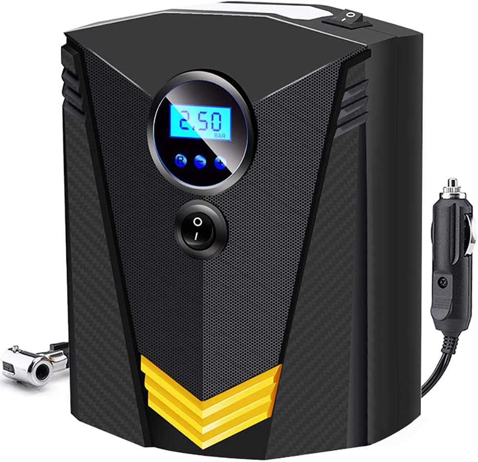 Draagbare Luchtcompressor Auto/Motor/Fiets – 12V Sigarettenaansteker + Digitale Scherm