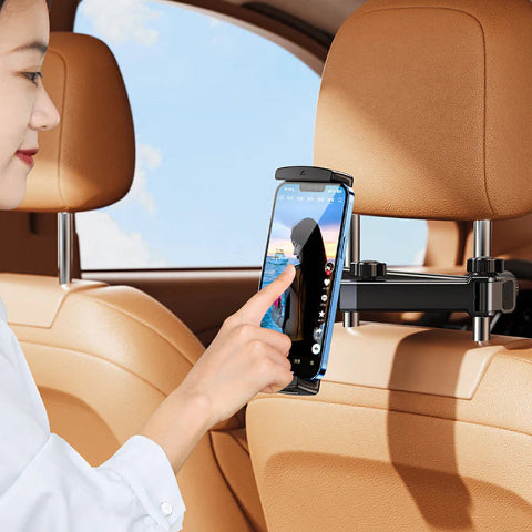 車用の電話とタブレットのサポート - 調整可能なヘッドレスト固定具