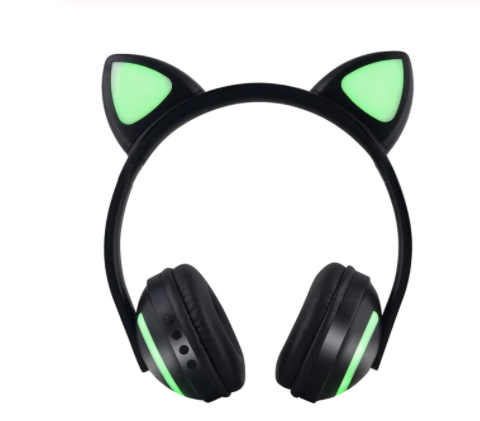 Casque Bluetooth Lumineux Oreilles De Chat — Confort D’écoute & Style Original