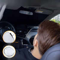 Skládací sluneční clona na čelní sklo — Kompatibilní s 2 a 4 dveřmi 