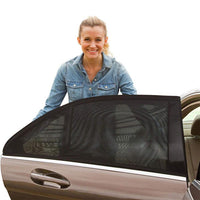 Universell erweiterbare Sonnenblende für Seitenscheiben von Autos 
