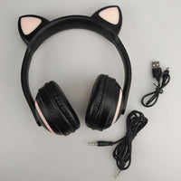 Casque Bluetooth Lumineux Oreilles De Chat — Confort D’écoute & Style Original