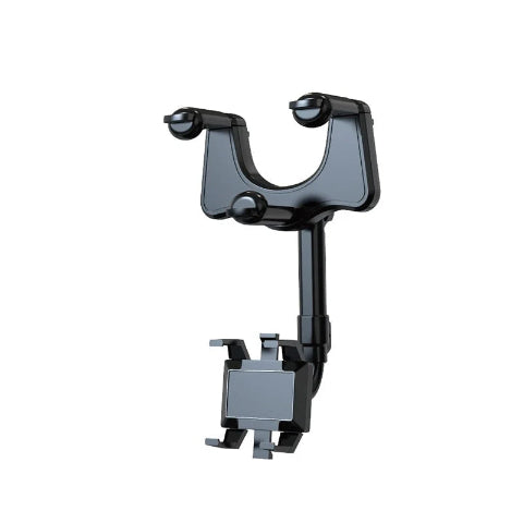 Soporte de teléfono retrovisor – Ángulo ajustable y fijación estable 