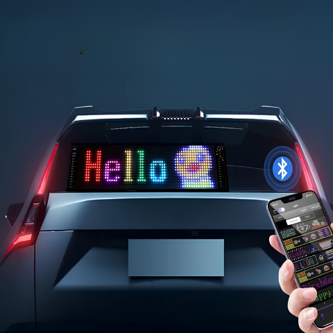 Animated LED Screen For Car – Custom Messages And Emojis 