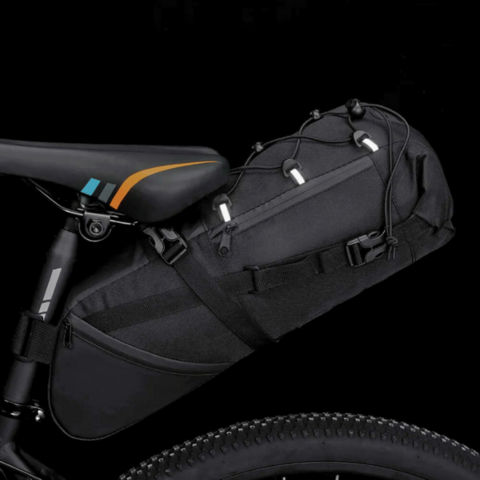 Borsa da sella per bici grande capacità — Impermeabile e riflettente 
