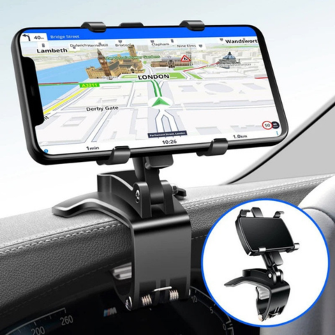Supporto per Telefono Auto — Regolabile e Fissaggio Solido 