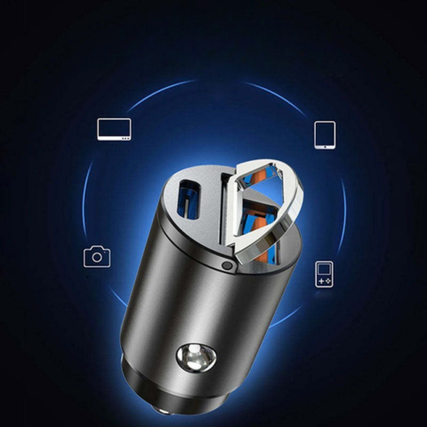 USB-bil laddare adapter – Kompakt cigarettändar kontakt 