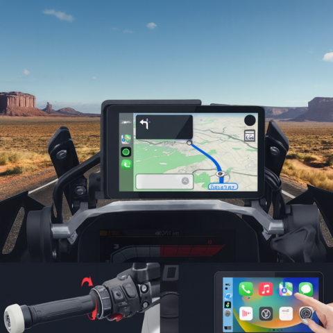 Systém navigace motocyklu — snadné a multifunkční ovládání 