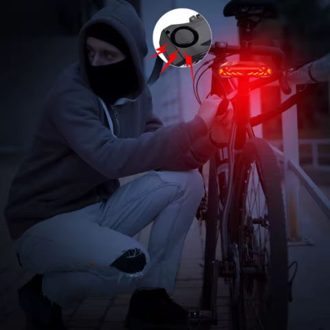 Multifunction Bike Tail Light - Turn Signal, Brake & Alarm
