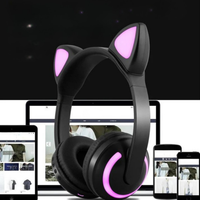 Casque Bluetooth Lumineux Oreilles De Chat — Confort D’écoute & Style Original