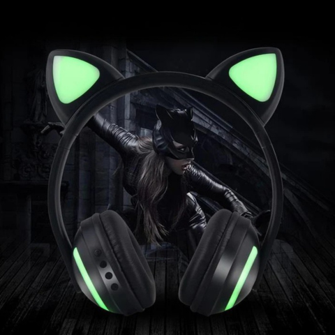 Casque Bluetooth Lumineux Oreilles De Chat — Confort D’écoute & Style Original