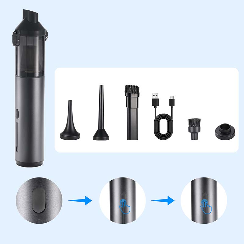 Vysoce výkonný akumulátorový vysavač do auta - rychlé čištění a pohodlné použití